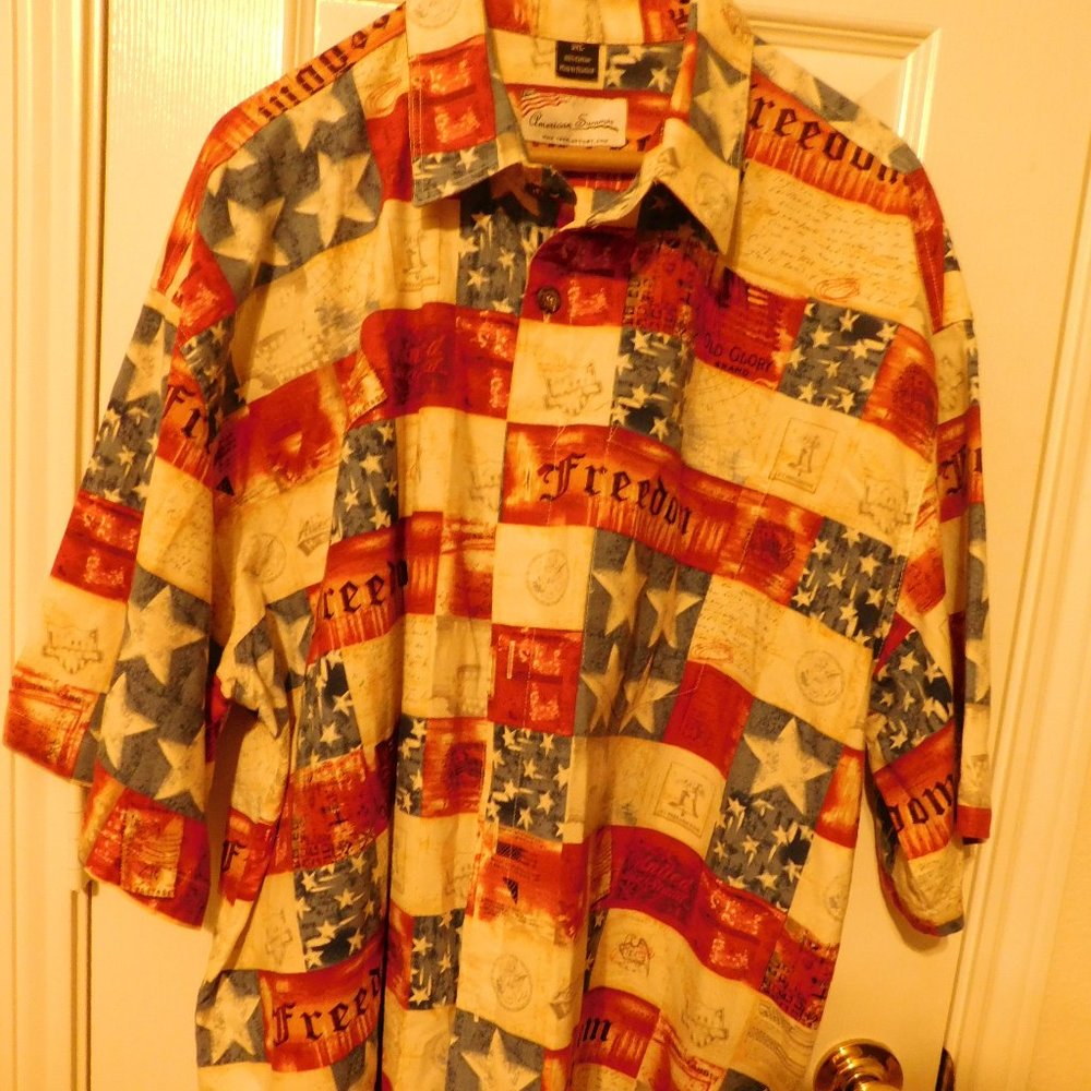 MENS FLAG SHIRT SIZE 3X